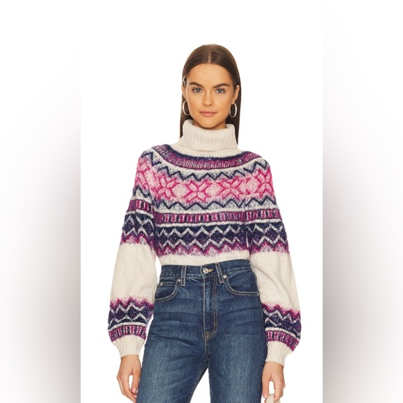 Majorelle Fair Isle Turtle Neck Sweater 💗 - Picture 3 of 6